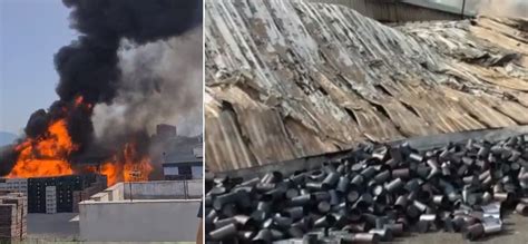 Sant Antonio Abate Incendio Nello Stabilimento La Torrente Pupia Tv