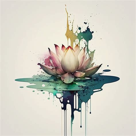 Watercolor Lotus Print Graceful And Elegant Wall Art For Your Space