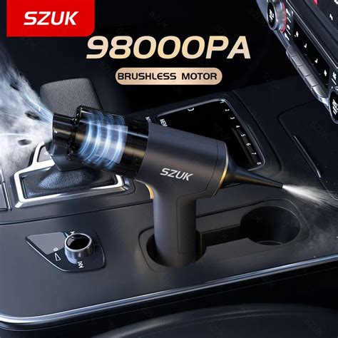 SZUK 98000PA Car Vacuum Cleaner Mini Powerful Cleaning Machine Strong