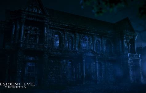 Обои dark wallpaper forest resident evil night manor manor house