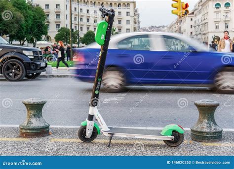 Parked Lime Electric Scooter Rental without Passenger Editorial Stock Photo - Image of ...