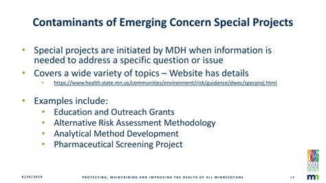 Contaminants Of Emerging Concern Review Prioritization Meeting Ppt