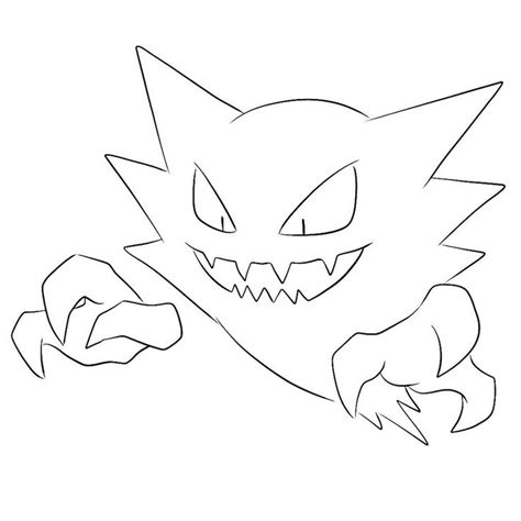 Pokemon haunter coloring pages | Pokemon coloring pages, Pokemon ...