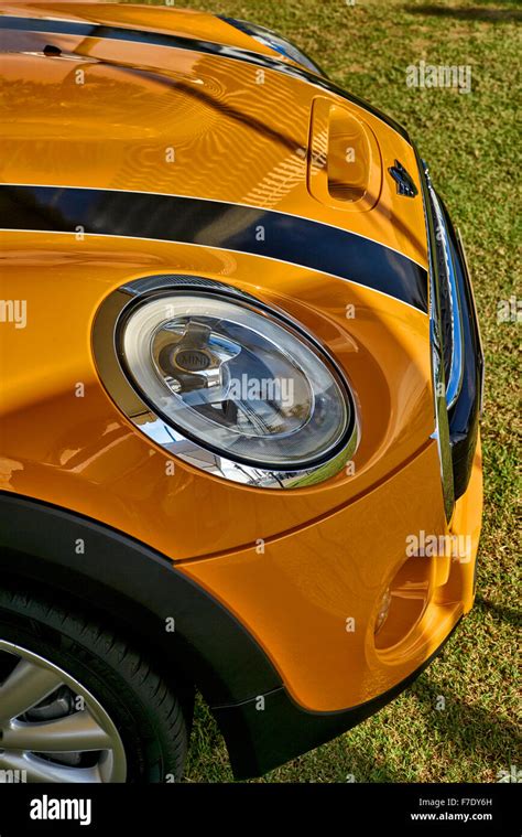 Mini Cooper S Orange Stock Photo - Alamy
