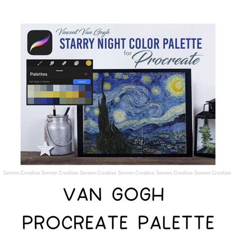 P Procreate Color Palette Van Gogh Starry Night Shopee Malaysia