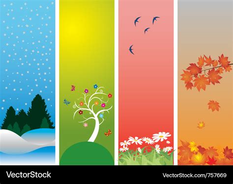 Four Seasons Royalty Free Vector Image VectorStock