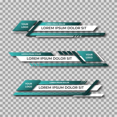 Premium Vector Modern Geometric Lower Third Banner Template Design