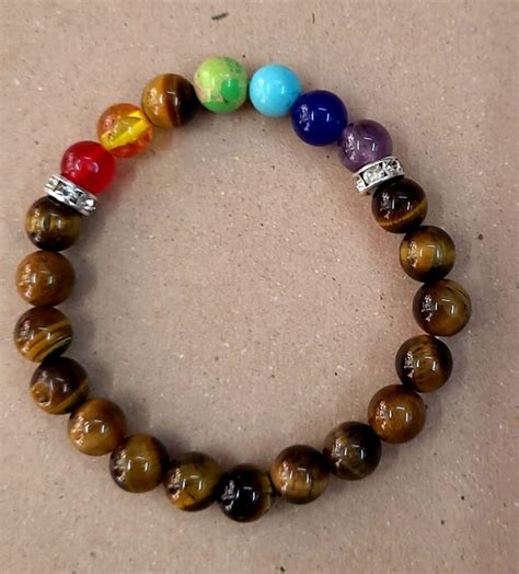 Buy Tiger Eye With Seven Chakras Bracelet Energized