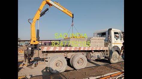 Truck Mounted Knuckle Boom Crane Precast Material Loading Unloading