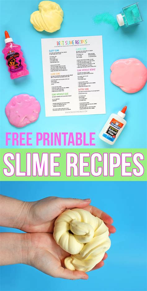 Printable Slime Recipe - Printable Word Searches