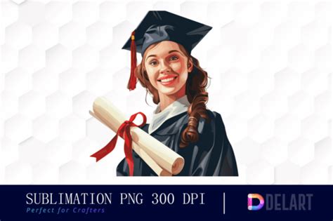 Graduation Girl Clipart Graduation Cap Graphic By Delartcreation