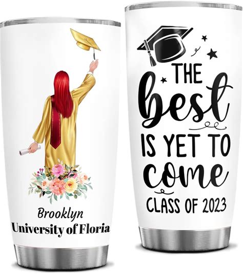 Amazon Wowcugi Personalized Graduation Tumbler The Best Is Yet To