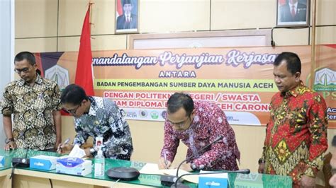 Pnl Dan Bpsdm Aceh Teken Kerjasama Pendidikan