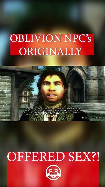 Npcs Offered Sex Originally In Oblivion Short Oblivion Youtube