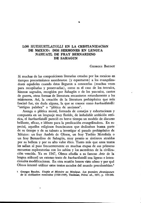 Nos Sermones En Lengua N Huatl De Fray Bernardino