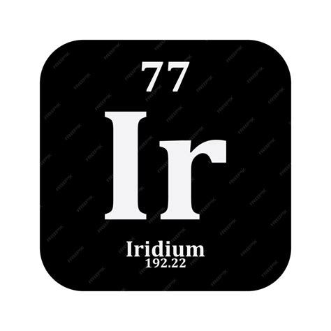 Premium Vector Iridium Chemistry Iconchemical Element In The Periodic