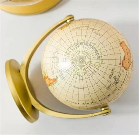 Globo Terrestre Mapa Mundi Giratório Decoração Mesa Metálico R 49 em