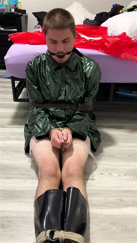 Bondage Green Pvc Raincoat Free Bondage Porn C Xhamster