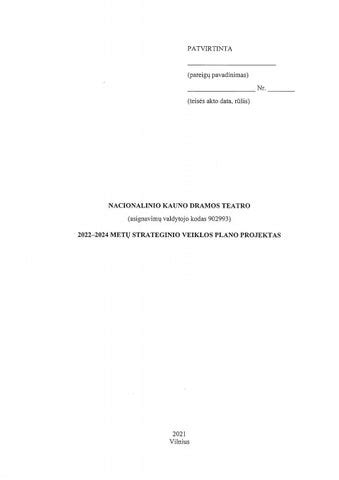 NKDT 20222024 Strateginio Veiklos Plano Projektas By Kauno Drama Issuu