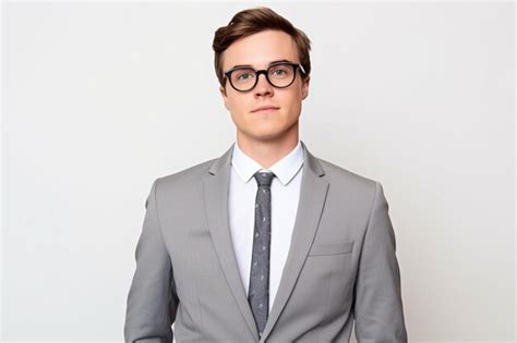 Premium Photo A Man In A Suit And Tie Wearing Glasses