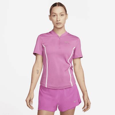 Nike Air Dri FIT Women S Short Sleeve 1 4 Zip Running Top Nike IN