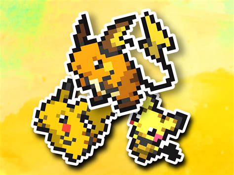 Pokemon Pixel Art Grid Pikachu