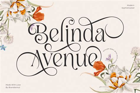 Belinda Avenue Font By Brandsemut Creative Fabrica