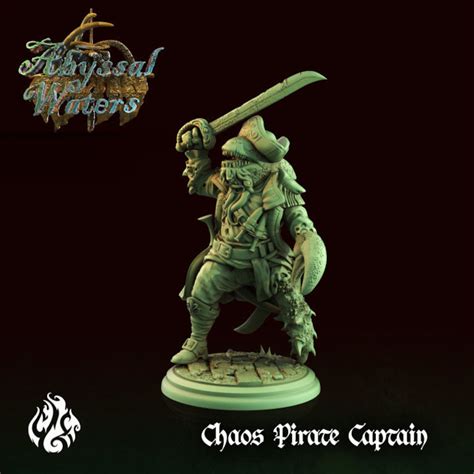 Chaos Pirate Captain Miniature Crippled God Foundry Abyssal Waters