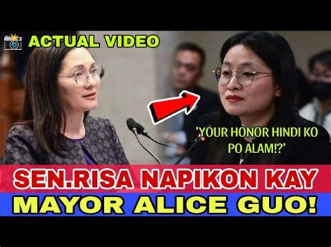 JUST IN SEN RISA HONTIVEROS NAPIKON KAY MAYOR ALICE GUO YOUR HONOR