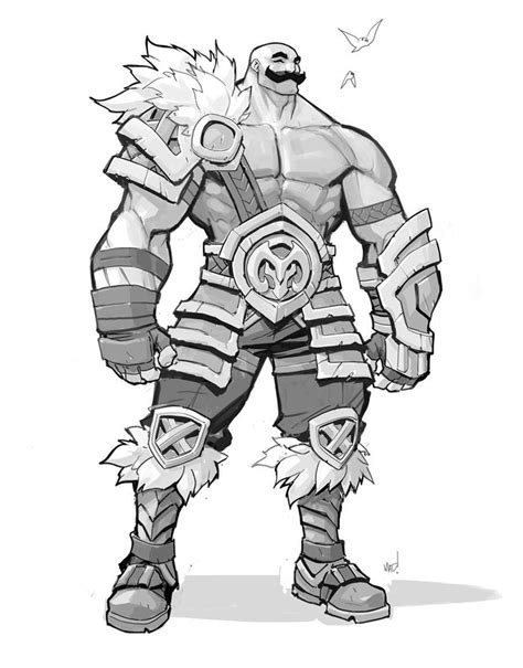 Braum Line Art From Ruined King A League Of Legends Story Artofit