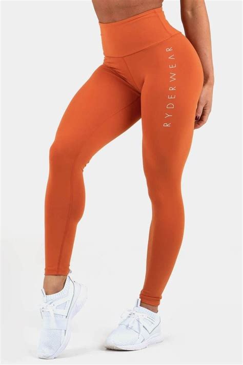 Chily Fit Ryderwear Instinct Scrunch Bum Leggings Rust