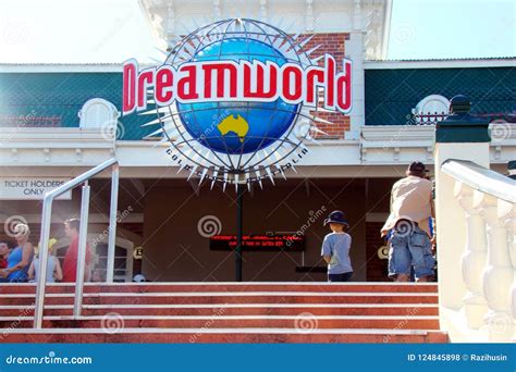 Sign at the Entrance To Dreamworld Theme Park, it is Australia`s ...