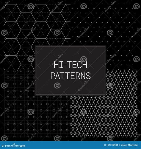 Hi Tech Grid Pattern Backgrounds Stock Vector Illustration Of