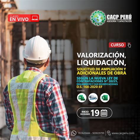 CACP Perú Curso Valorización Liquidación Solicitud De Ampliación Y