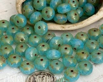 Mm X Mm Czech Glass Picasso Bead Spacer Rondelle Donut Raspberry