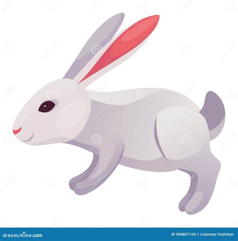 Rabbit Animation Icon Bunny Jump Or Running Motion Element For D Game