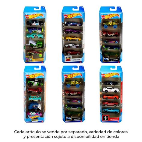 Set Hot Wheels Mattel de 5 Vehículos Varios Modelos 1 Set Walmart