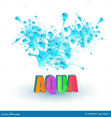 Chapoteo Del Agua Azul Ejemplo Del Vector Ilustración del Vector