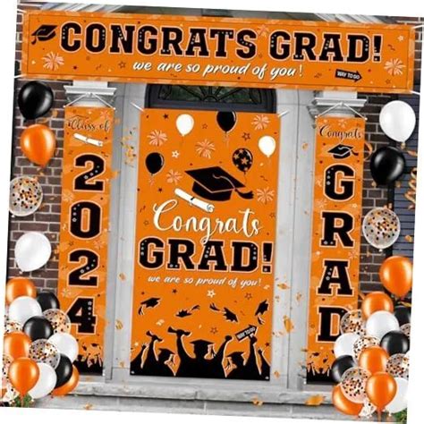 Graduation Door Decorations Class Of 2024 Congrats Grad Hanging Door