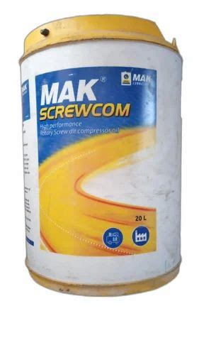 Rotary Screw Mak Screwcom Compressor Oil For Industrial Packaging Type Barrel At Rs 4500