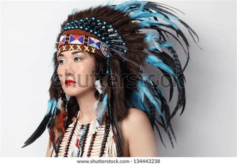 Young Woman Costume American Indian Stock Photo 134443238 Shutterstock