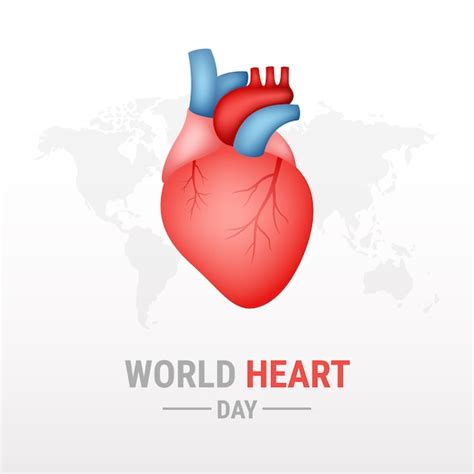 Premium Vector World Heart Day On White Background