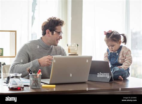 Western Businessman And His Daughter Stock Photo Alamy