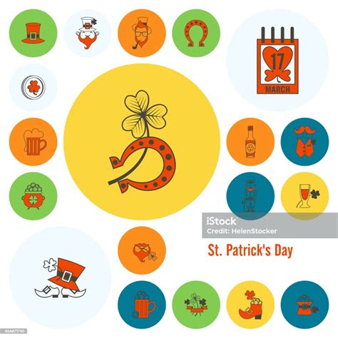 Saint Patricks Day Icon Set Stock Illustration Download Image Now