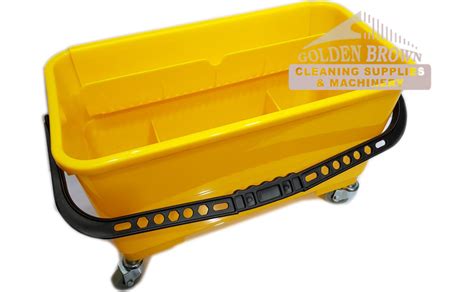 22 Lt Ct Glass Window Bucket Yellow T Bar Sieves And Castors Wb22yw