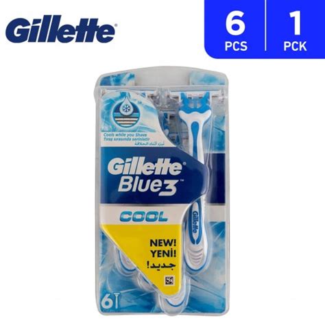 Buy Gillette Blue 3 Cool Disposable Razors 6 Pieces توصيل Taw9eel