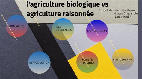 Comparaison Entre Lagriculture Bioligique Et Agriculture Raisonnée By