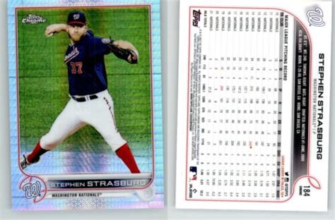 Stephen Strasburg Topps Chrome Prism Refractor Washington