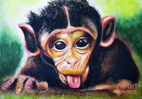 The Baby Monkey Painting By Manisha Narain Fine Art America