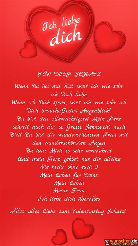 FÜR DICH SCHATZ Fertig valentinstag karte